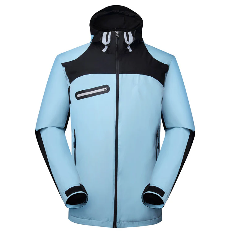 Men's Light Blue & Black Performance Golf Jacket