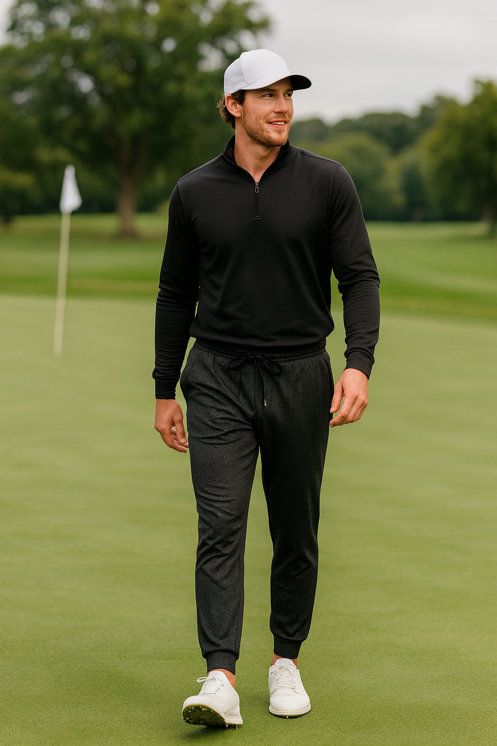 Men's Patterned Golf Joggers (Sleek Texture Series)