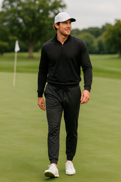 Men's Patterned Golf Joggers (Sleek Texture Series)