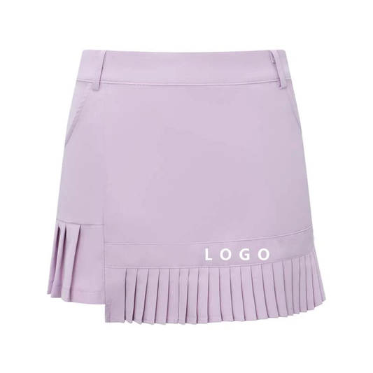 Women's Asymmetric Pleated Golf Skort (Lavender Elegance Series)