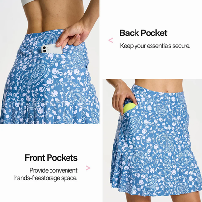 Women's Paisley Floral Golf Skort (Bohemian Sport Series)