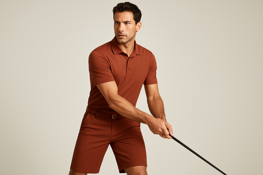 Vintage Brown - Red Casual Shorts
