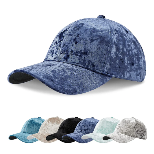 Velour Marble Tie-Dye Baseball Cap (Luxe Casual Collection)