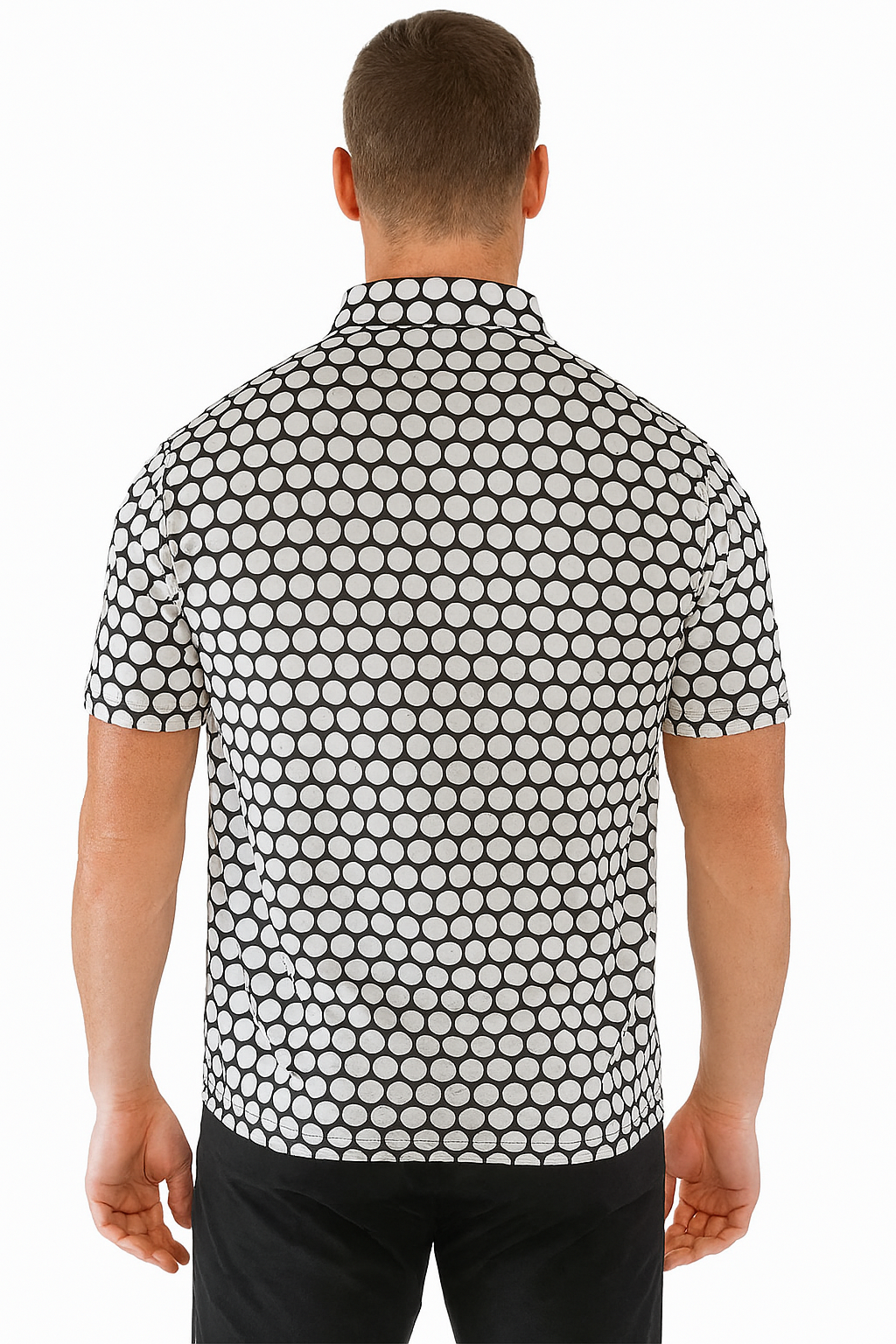 Polka Dot Antimicrobial Polo Shirt - Quick Dry Slim Fit for Ultimate Comfort
