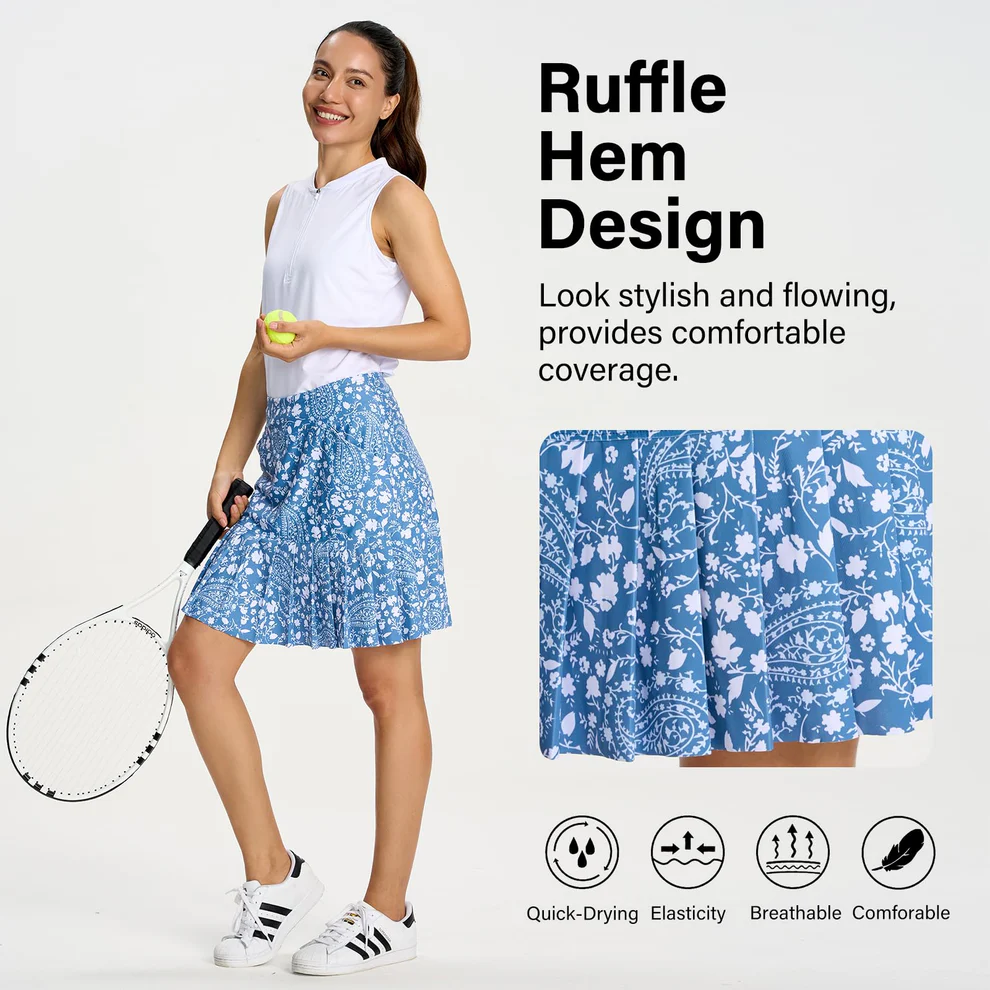 Women's Paisley Floral Golf Skort (Bohemian Sport Series)