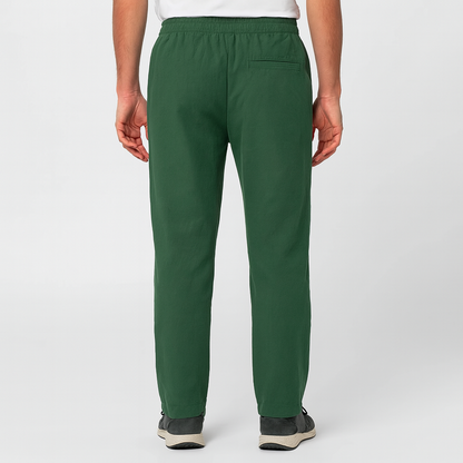 Vintage Green Linen Drawstring Cropped Pants