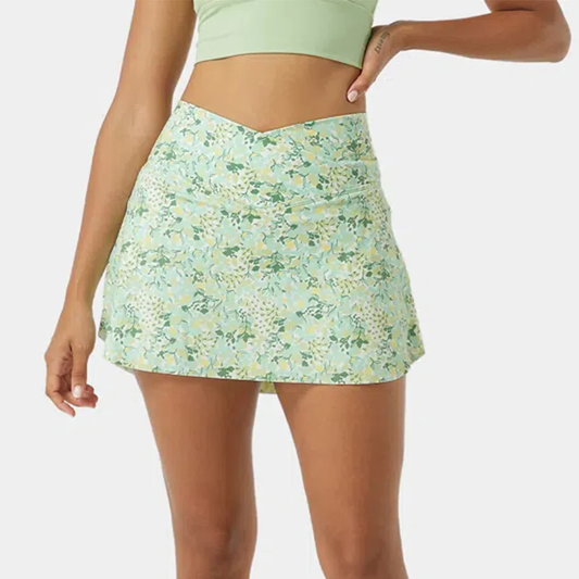 Women's Floral Print Athletic Skort (Pastel Garden Series)