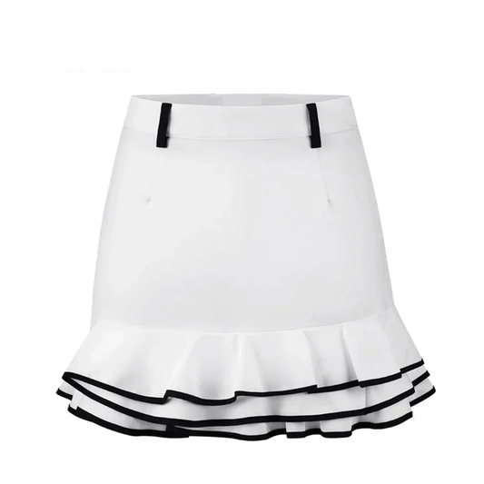 Women's Ruffled Athletic Skort (Monochrome Chic Series)