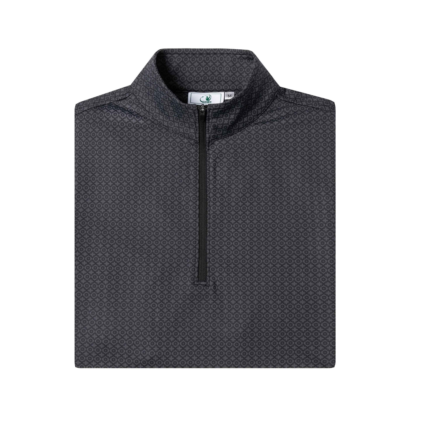 Men's Patterned Golf Quarter-Zip Pullover (Modern Textured Series)