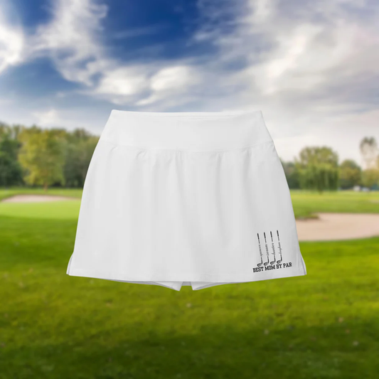 "Best Mom By Par" Golf Skort (Mom's Swing Series)