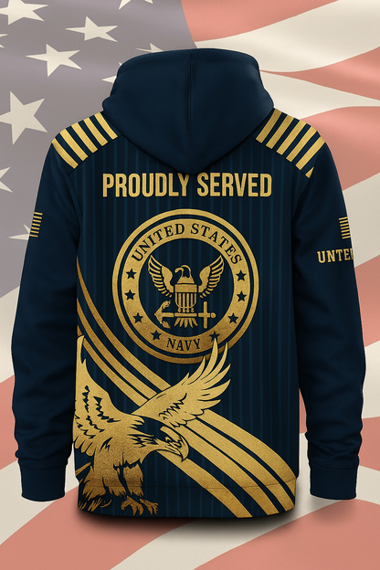Men's US Navy Honor Performance Zip-Up Hoodie