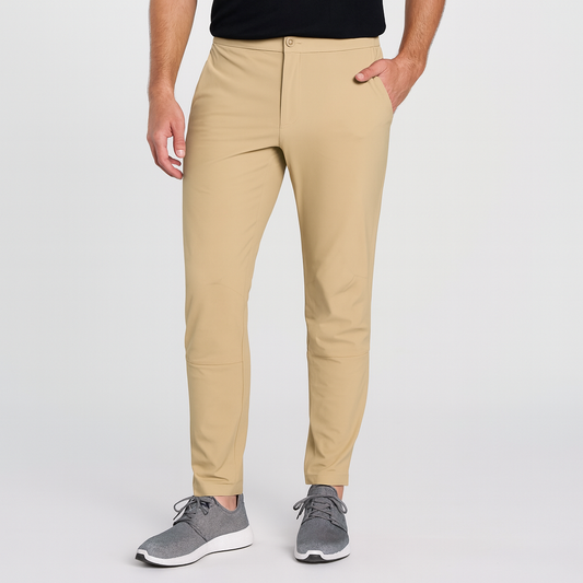 Khaki Quick - Dry Slim - Fit Trousers
