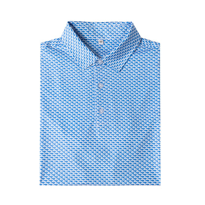 Florida printed Antimicrobial quick dry slim fit polo shirt