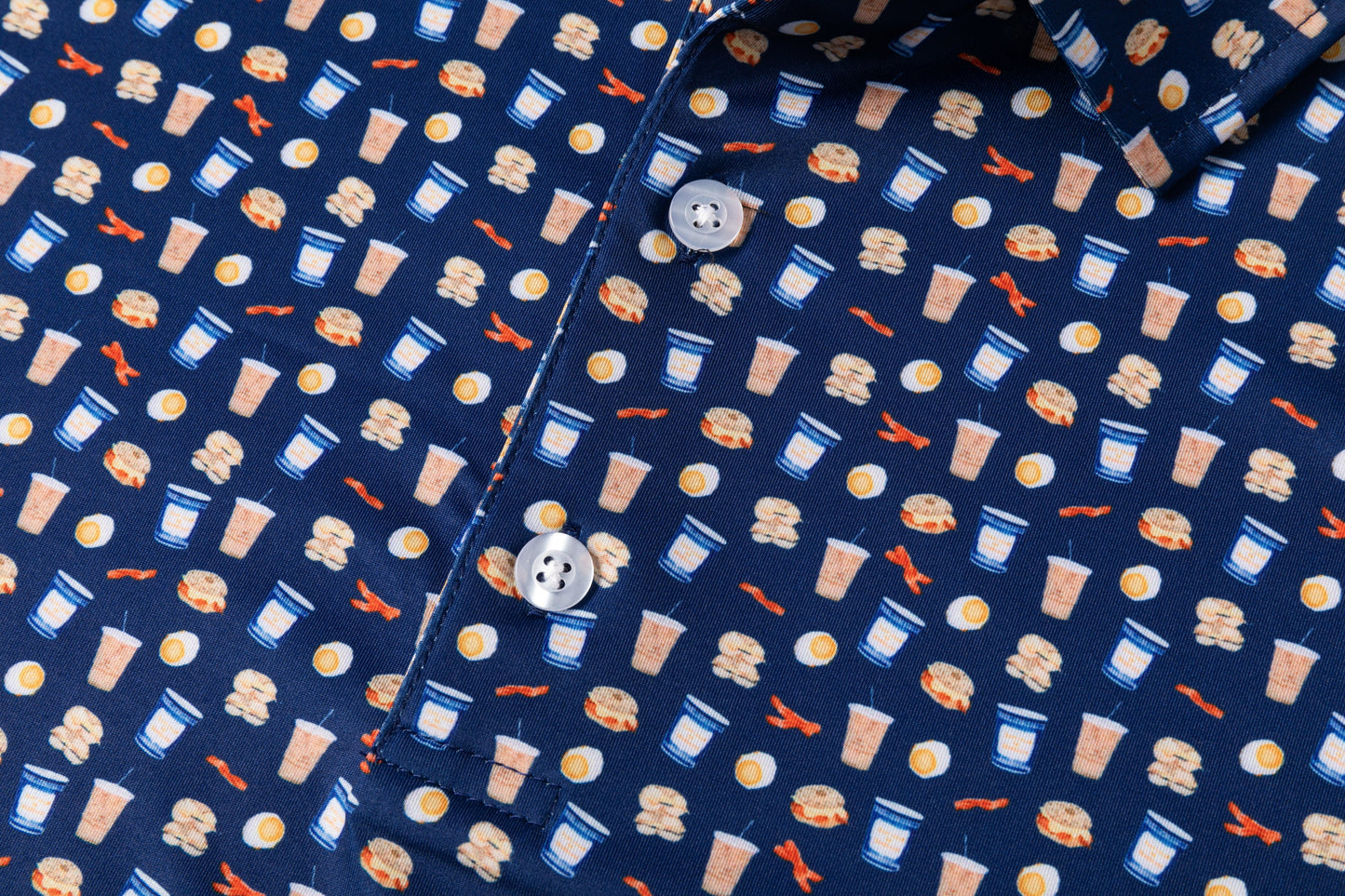 Gourmet Patterns Antimicrobial quick dry slim fit polo shirt