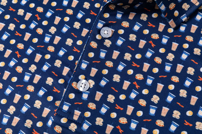 Gourmet Patterns Antimicrobial quick dry slim fit polo shirt