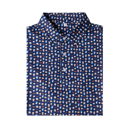 Gourmet Patterns Antimicrobial quick dry slim fit polo shirt