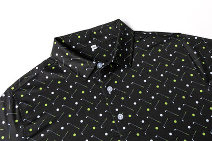 Golf Equipment Patterns Antimicrobial quick dry slim fit polo shirt