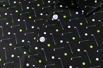 Golf Equipment Patterns Antimicrobial quick dry slim fit polo shirt