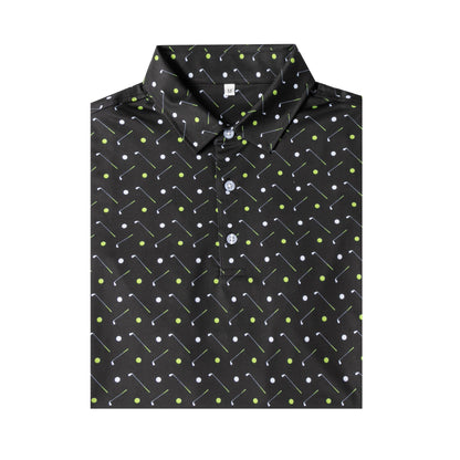 Golf Equipment Patterns Antimicrobial quick dry slim fit polo shirt