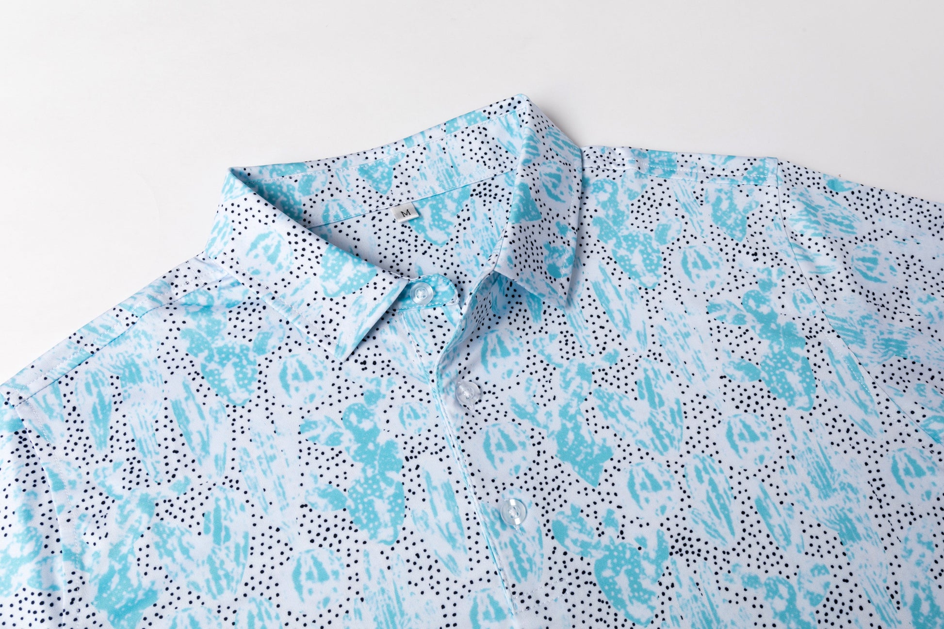 Cactus Print Antimicrobial quick dry slim fit polo shirt