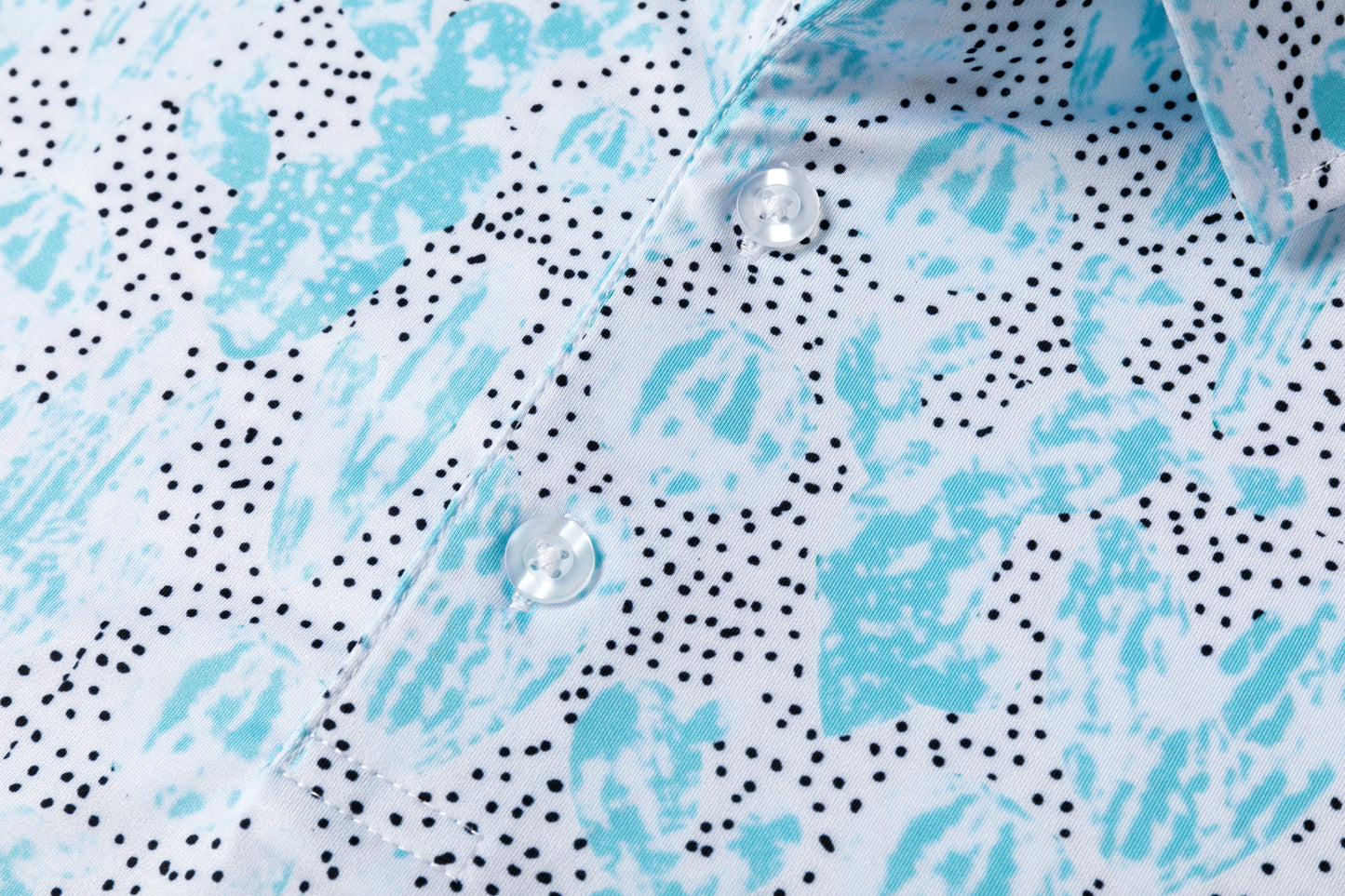 Cactus Print Antimicrobial quick dry slim fit polo shirt