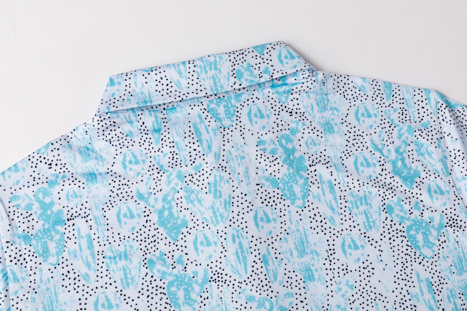Cactus Print Antimicrobial quick dry slim fit polo shirt