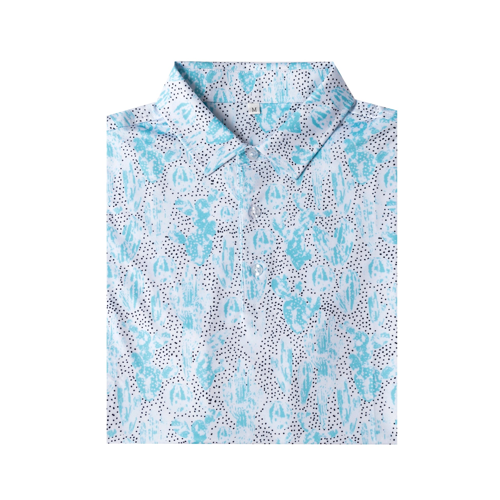 Cactus Print Antimicrobial quick dry slim fit polo shirt