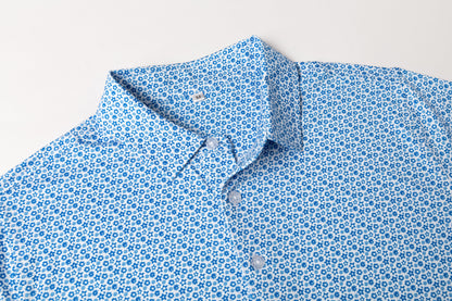 Small Star Pattern Antimicrobial quick dry slim fit polo shirt