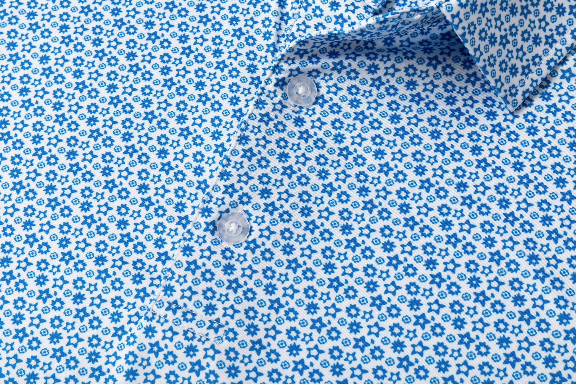 Small Star Pattern Antimicrobial quick dry slim fit polo shirt