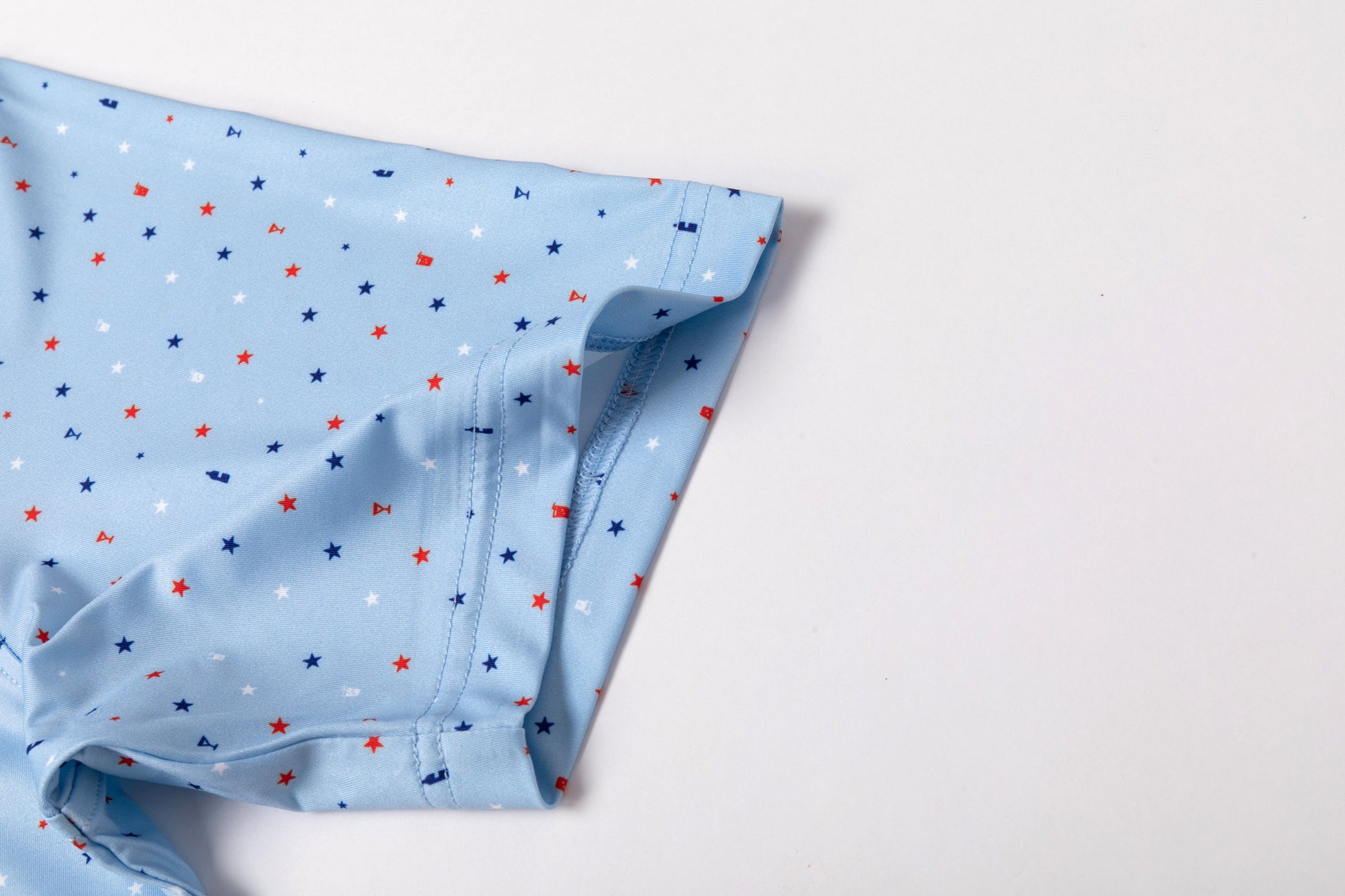 Blue American - themed print Antimicrobial quick dry slim fit polo shirt