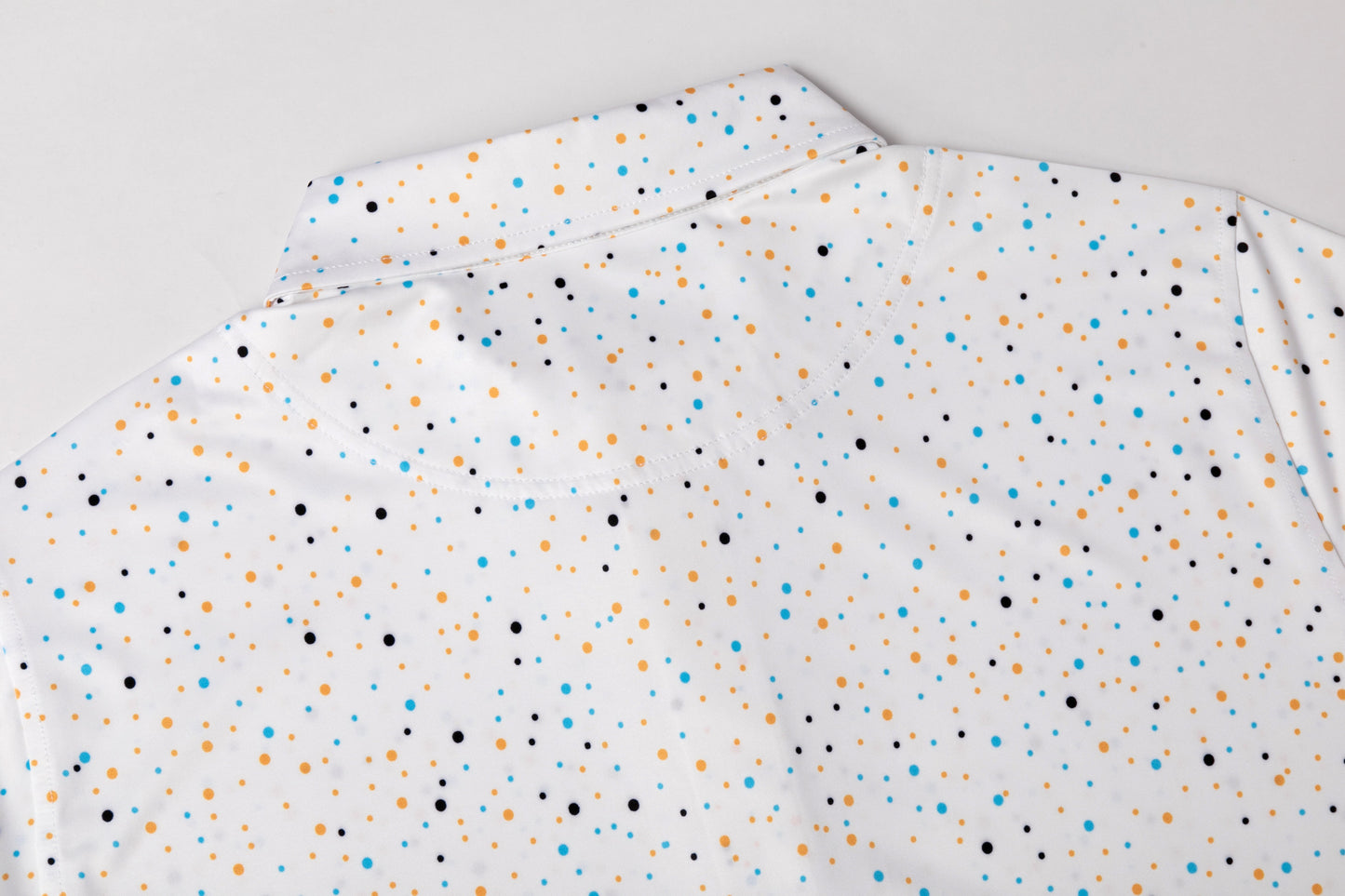Colorful polka dot print Antimicrobial quick dry slim fit polo shirt