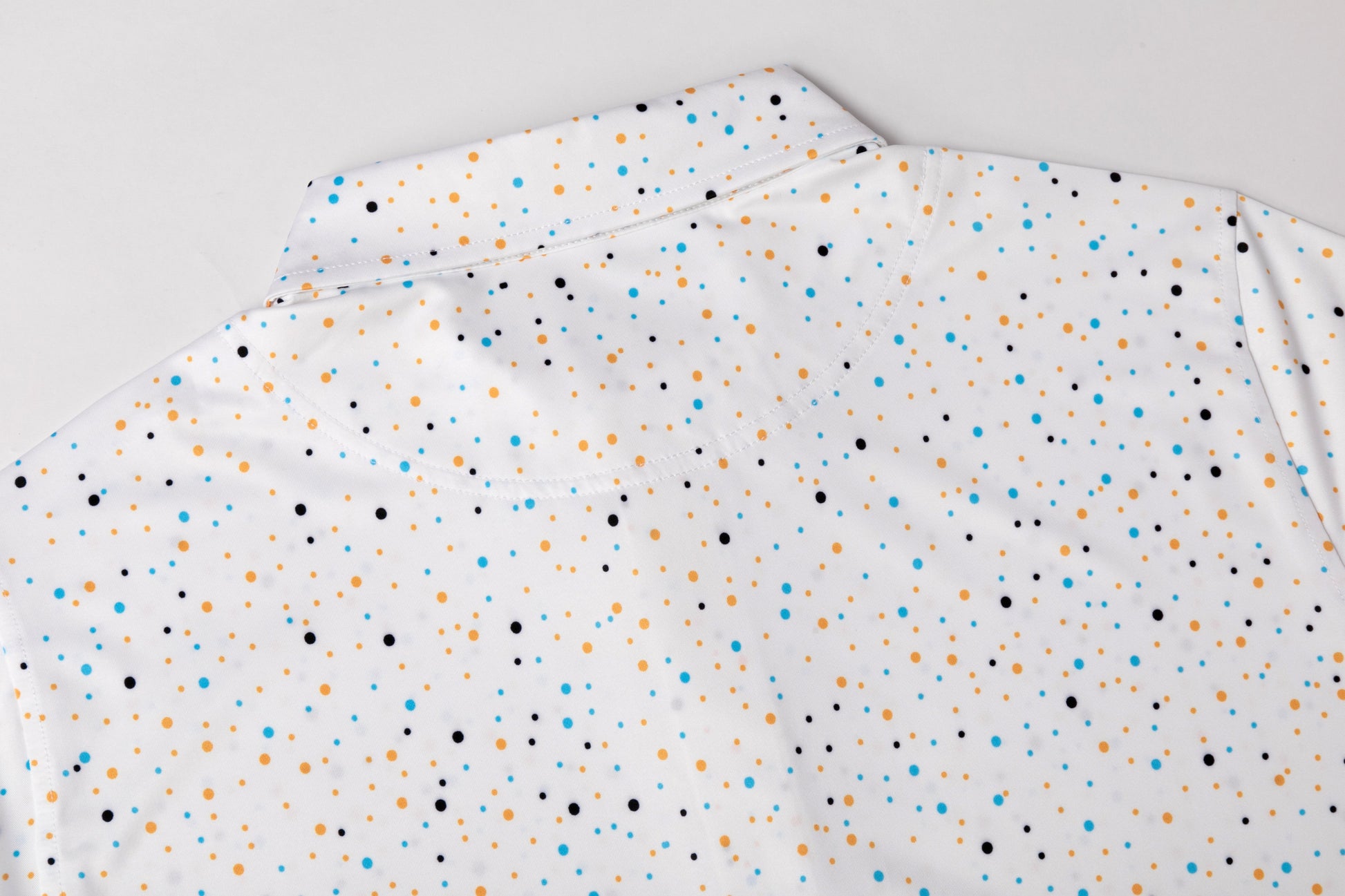 Colorful polka dot print Antimicrobial quick dry slim fit polo shirt