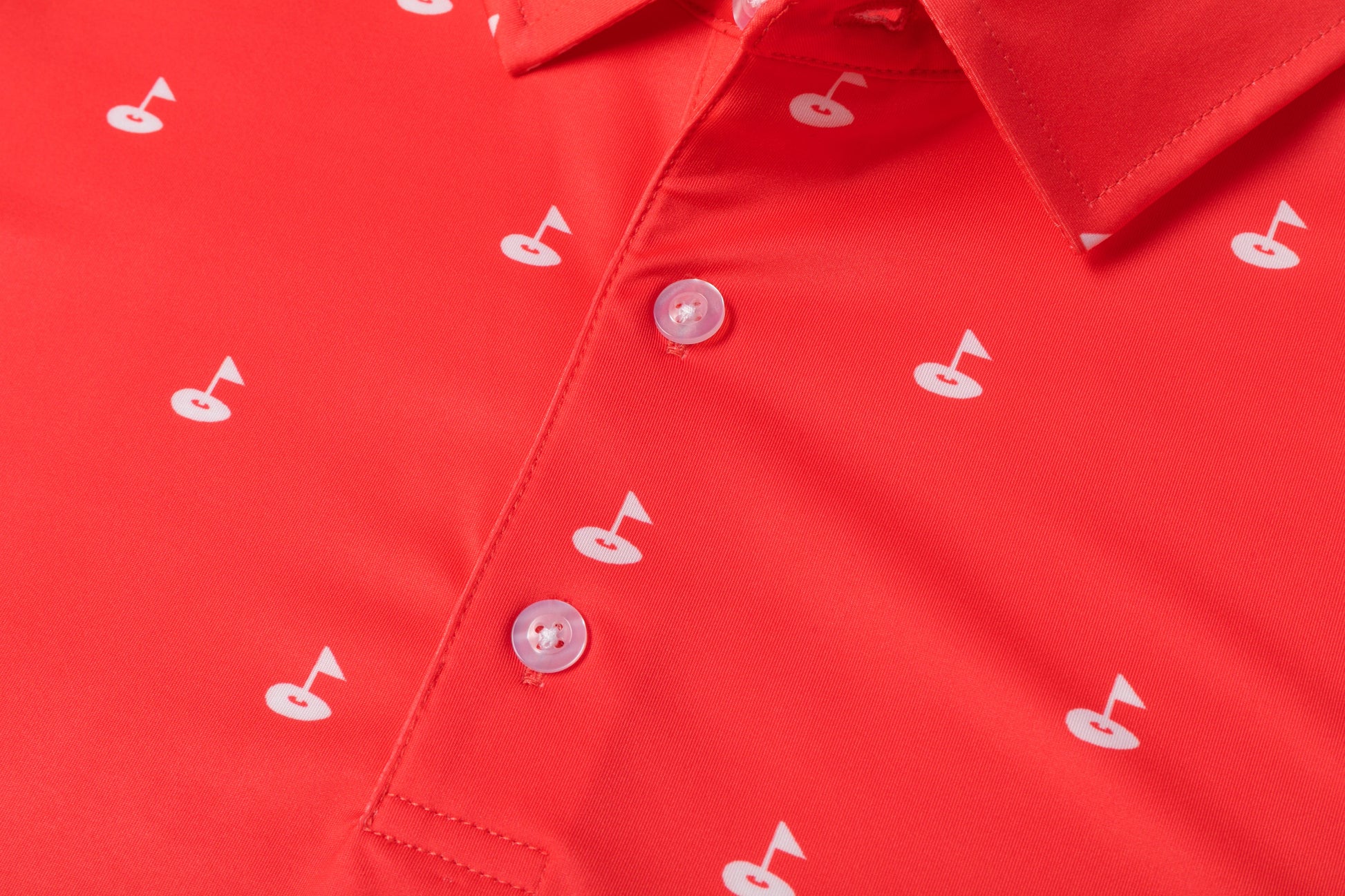 Golf hole marker pattern Antimicrobial quick dry slim fit polo shirt