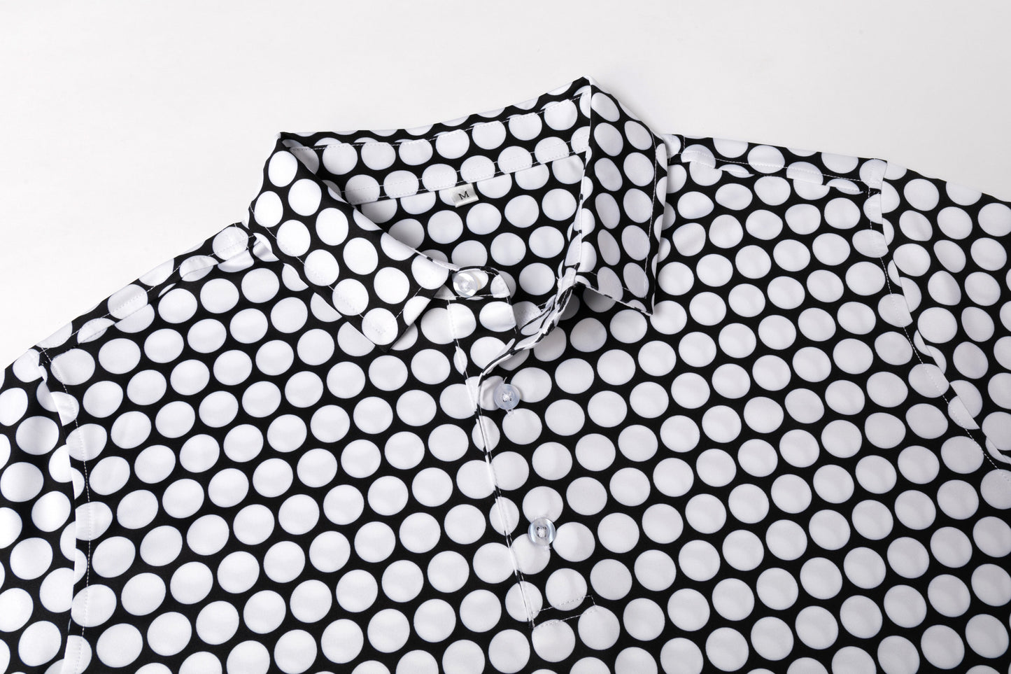 polka dot pattern Antimicrobial quick dry slim fit polo shirt