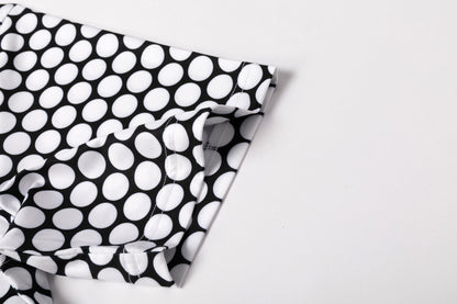 polka dot pattern Antimicrobial quick dry slim fit polo shirt