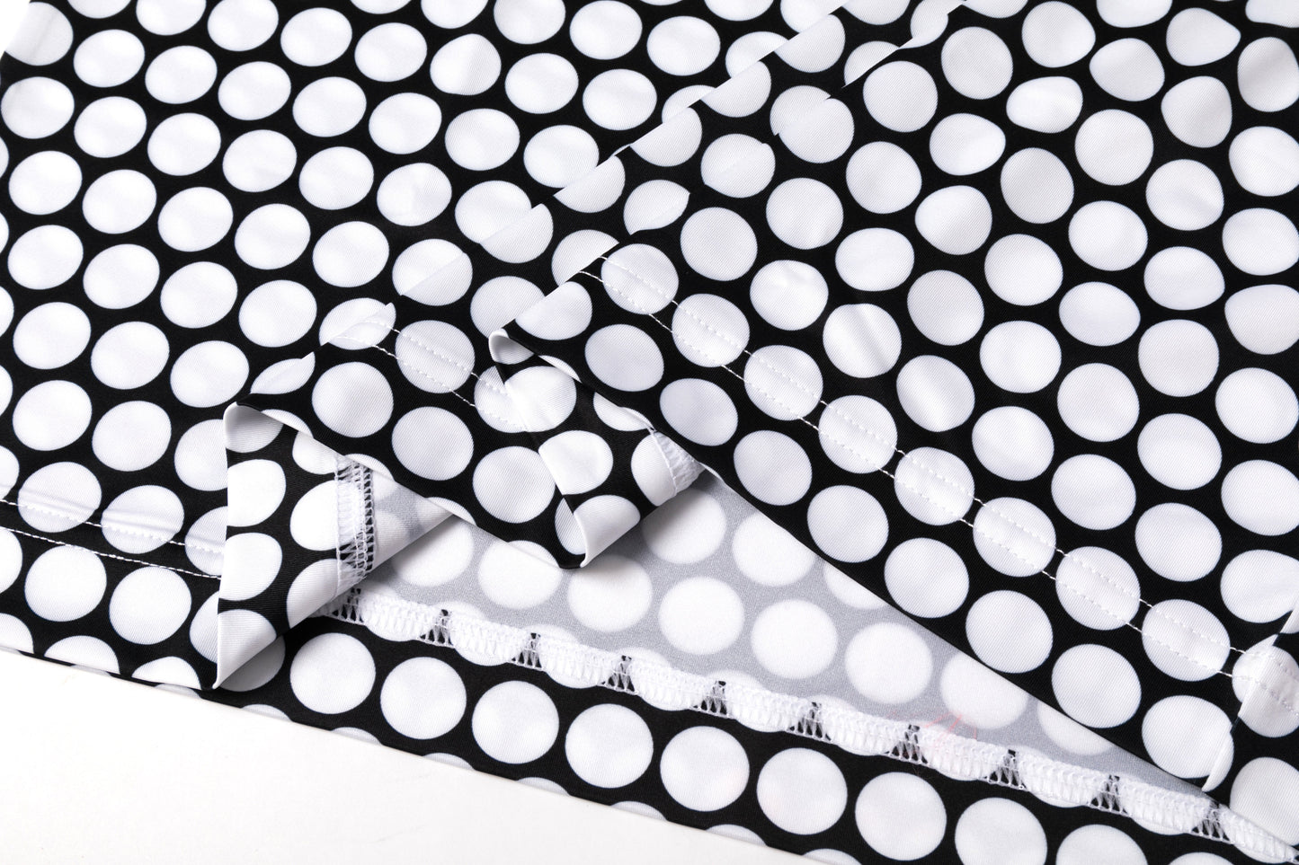 polka dot pattern Antimicrobial quick dry slim fit polo shirt