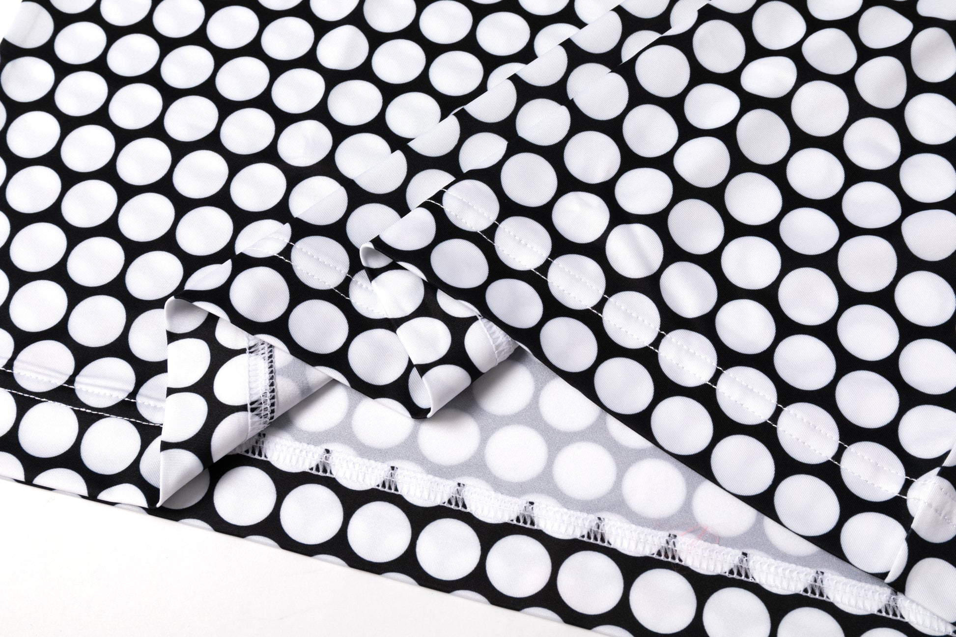polka dot pattern Antimicrobial quick dry slim fit polo shirt