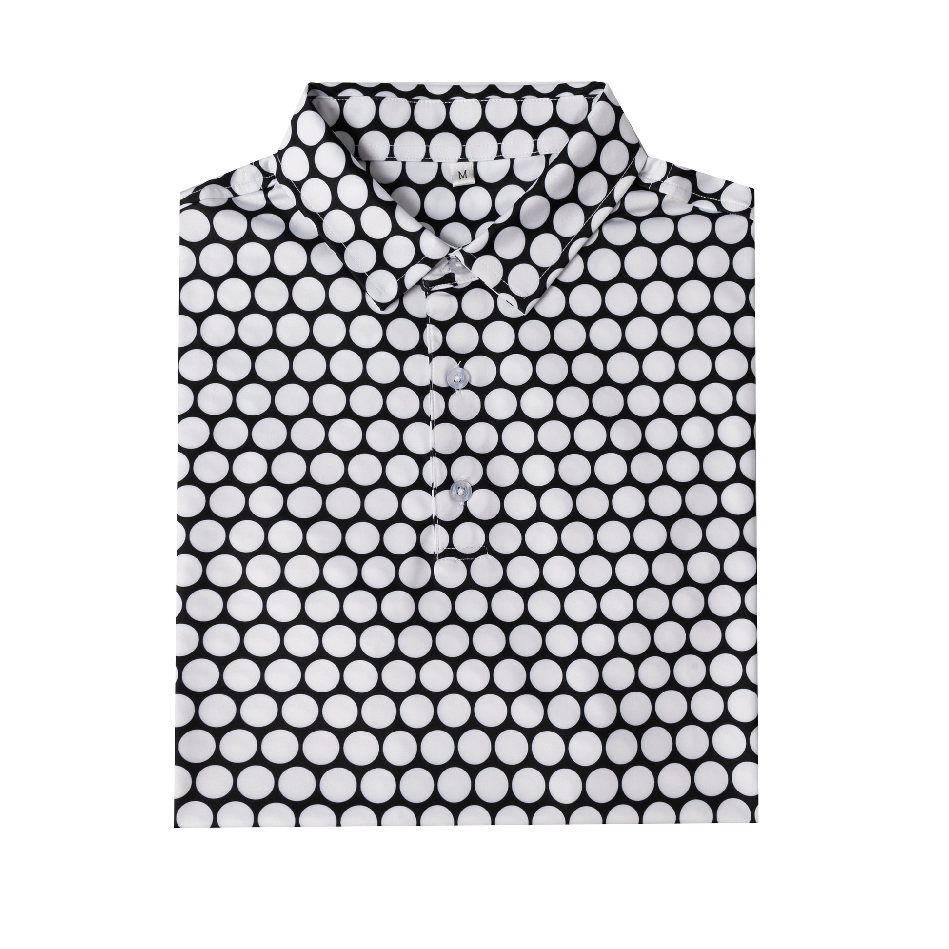 polka dot pattern Antimicrobial quick dry slim fit polo shirt