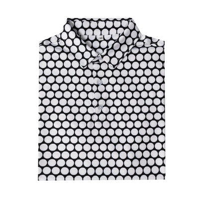 polka dot pattern Antimicrobial quick dry slim fit polo shirt