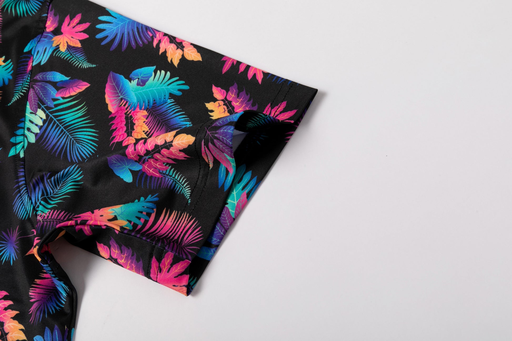 Colorful Tropical Plant Leaf Pattern Antimicrobial quick dry slim fit polo shirt