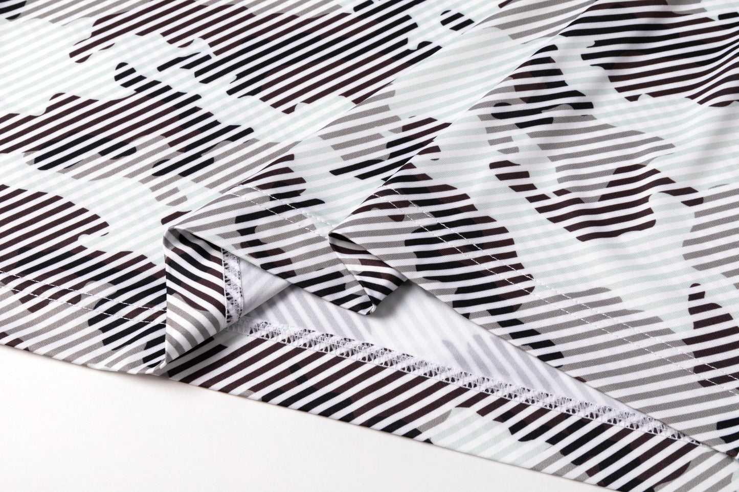 striped camouflage pattern Antimicrobial quick dry slim fit polo shirt