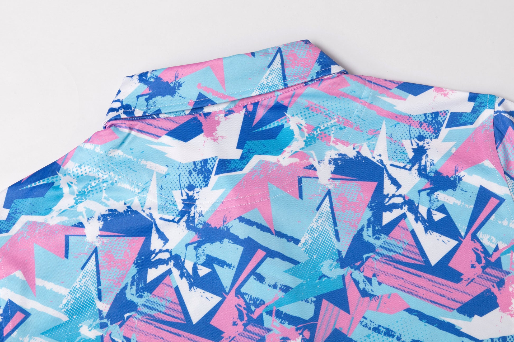 Colorful Geometric Graffiti Pattern Antimicrobial quick dry slim fit polo shirt