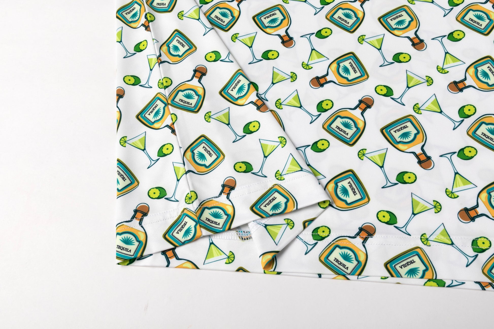 Tequila drinkware - themed pattern Antimicrobial quick dry slim fit polo shirt