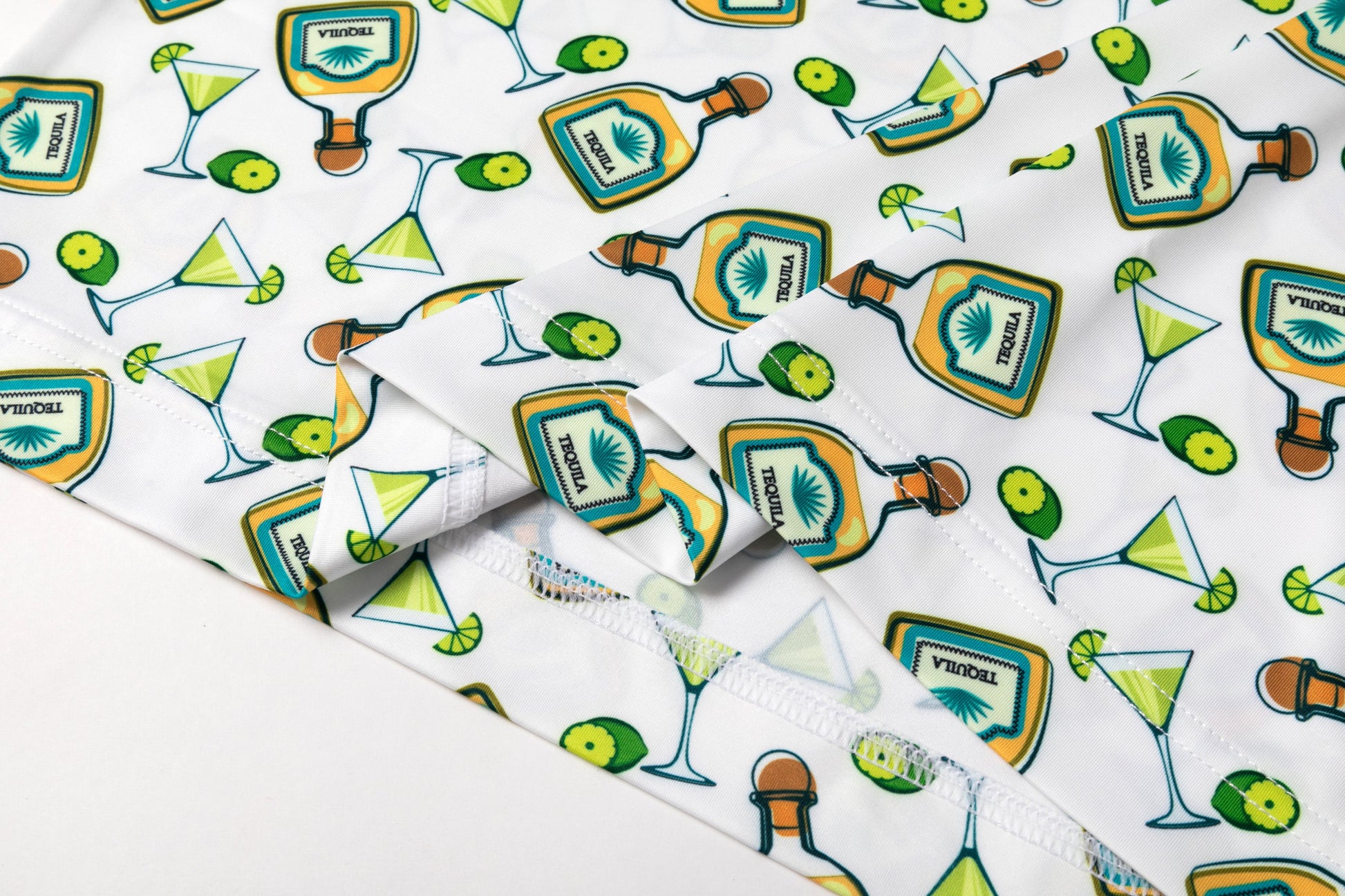 Tequila drinkware - themed pattern Antimicrobial quick dry slim fit polo shirt