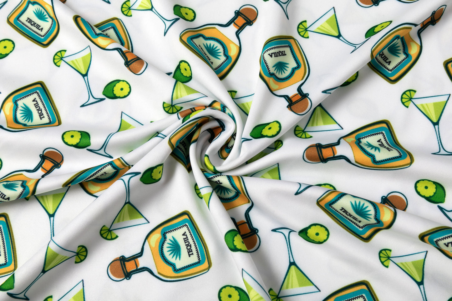 Tequila drinkware - themed pattern Antimicrobial quick dry slim fit polo shirt