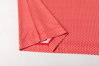 Red houndstooth pattern Antimicrobial quick dry slim fit polo shirt