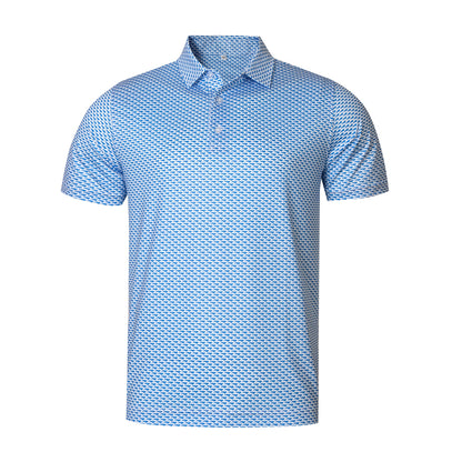 Florida printed Antimicrobial quick dry slim fit polo shirt