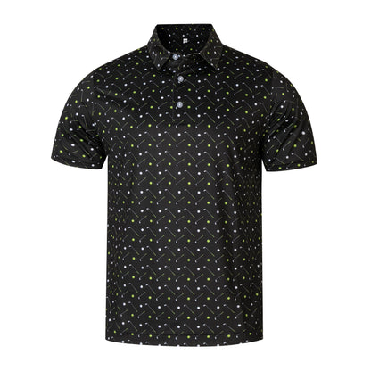 Golf Equipment Patterns Antimicrobial quick dry slim fit polo shirt