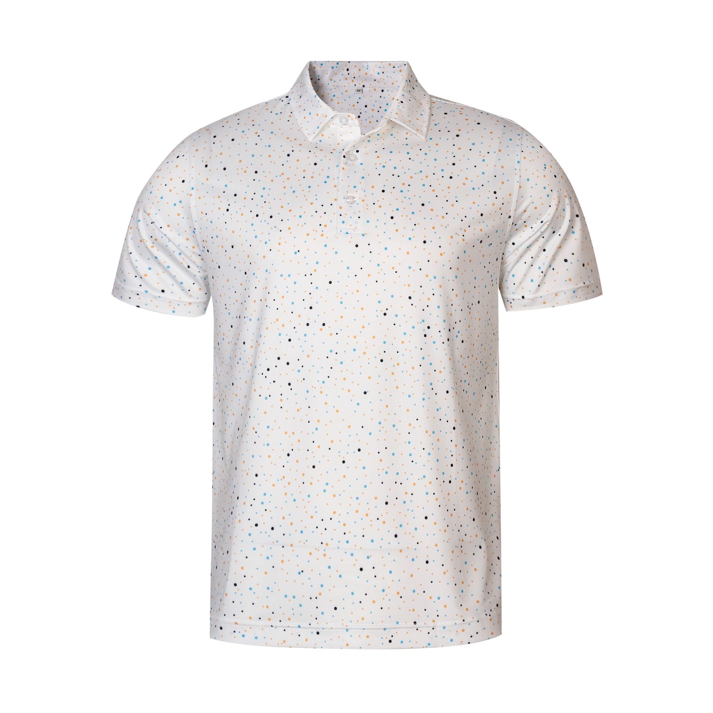 Colorful polka dot print Antimicrobial quick dry slim fit polo shirt
