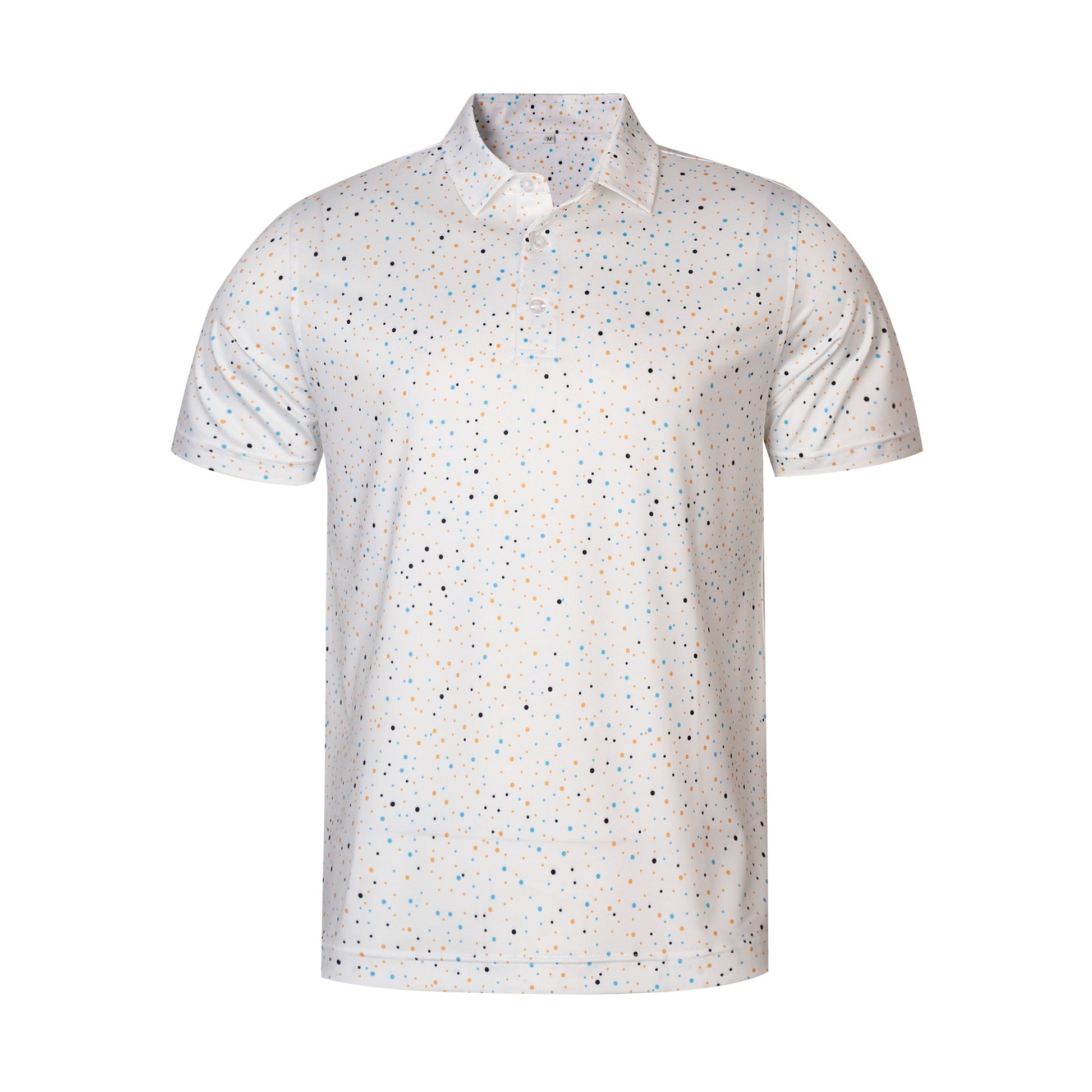Colorful polka dot print Antimicrobial quick dry slim fit polo shirt